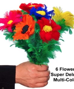 Appearing Flower Bouquet SIX MULTICOLORED Blooms